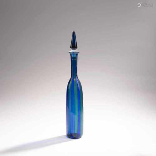 Paolo Venini, Bottle with stopper 'A fasce', 1956Bottle with stopper 'A fasce', 1956H. 48 cm. Made