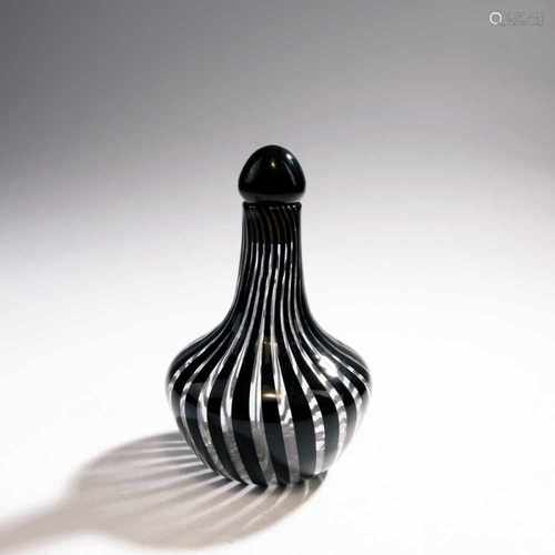 Paolo Venini, 'A canne' bottle with stopper, 1959'A canne' bottle with stopper, 1959H. 19 cm.