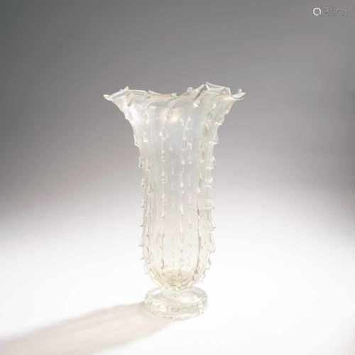 Ercole Barovier, Vase 'Medusa', 1938Vase 'Medusa', 1938On a round foot with a widening shape. H.