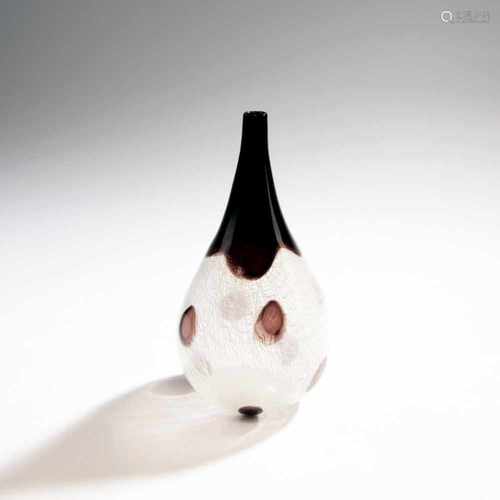 Archimede Seguso, Vase 'Lace pois', 1954Vase 'Lace pois', 1954Drop shape. H. 20.5 cm. Execution: