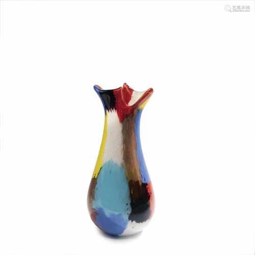 A.Ve.M., 'Oriente' vase, c. 1960'Oriente' vase, c. 1960H. 34 cm. Cased glass with multicolored