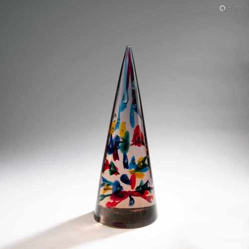 Gino Cenedese (attributed), Glass cone, 1960sGlass cone, 1960sH. 51.5 cm. Tinted glass with