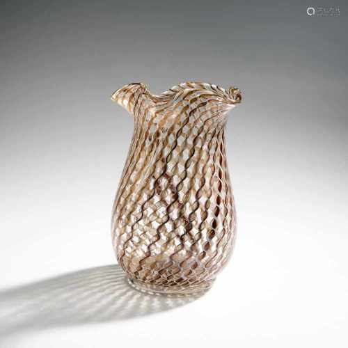 Fratelli Toso, 'Retortoli' vase, c. 1952'Retortoli' vase, c. 1952H. 24.5 cm. Colorless glass with