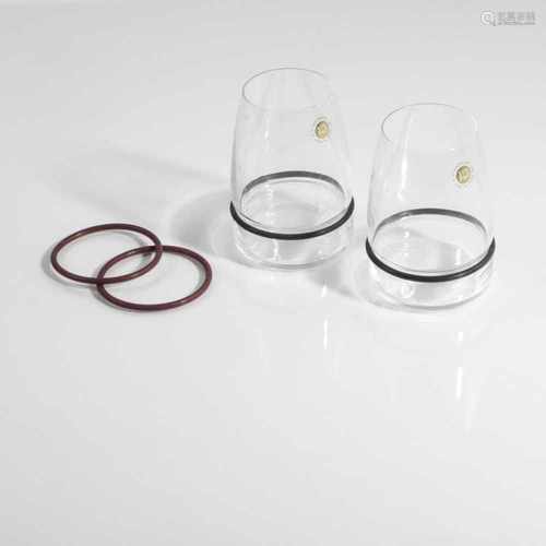 A. Castiglioni, Two 'Ovio' wine glasses, 1983A. Castiglioni, Two 'Ovio' wine glasses, 1983, H. 10