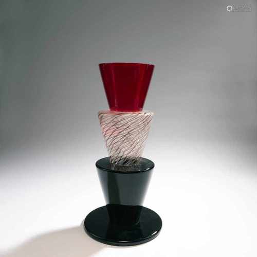 Sergio Asti, 'Twiggy' vase, 1980s'Twiggy' vase, 1980sCascaded structure of three fused truncated