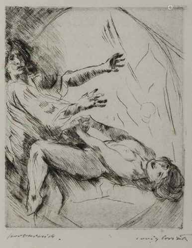 Lovis Corinth (Tappian 1858 - 1925 Zandvoort), 'Frühling''Frühling'Drypoint etching on paper. 24.0 x