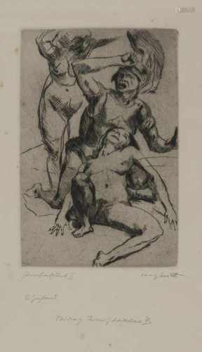 Lovis Corinth (Tappian i. Ostpreußen 1858 - 1925 Zandvoort), 'Theseus and Ariadne I', 1914'Theseus