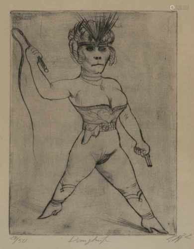 Otto Dix (Gera 1891 - 1969 Singen), 'Dompteuse', Blatt 10 aus der Suite 'Zirkus', 1922'Dompteuse',