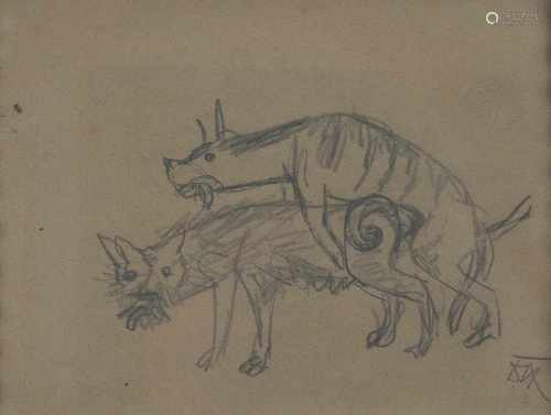 Otto Dix (Gera 1891 - 1969 Singen), 'Two dogs' or 'Copulating Dogs', 1922'Two dogs' or 'Copulating