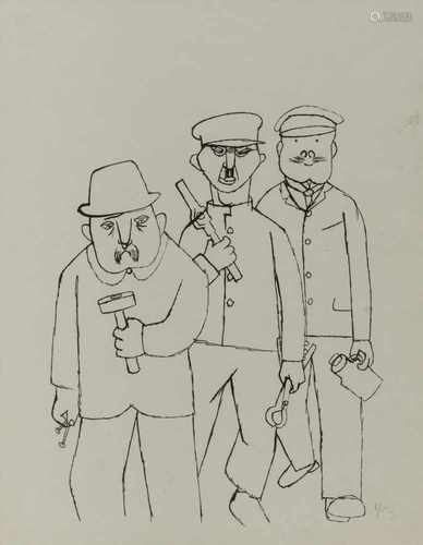 George Grosz (Berlin 1893 - 1959 ebenda), 'On the way to work', about 1926'On the way to work',