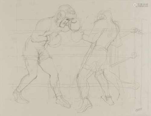 George Grosz (Berlin 1893 - 1959 ibid), 'Boxing Match Max Schmelling and Joe Louis, New York',