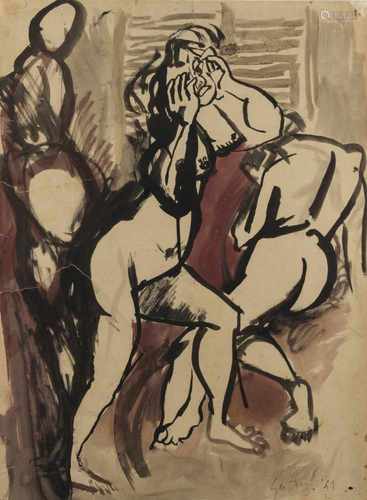 Renato Guttuso (Bagheria/Palermo 1911/1912 - 1987 Rom), Untitled (Composition with three nudes),