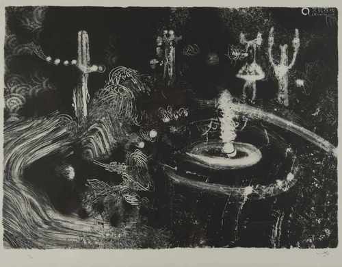 Roberto Sebastián Matta (Santiago 1911 - 2002 ibid), Portfolio 'Le acque d'Arno' after six verses by