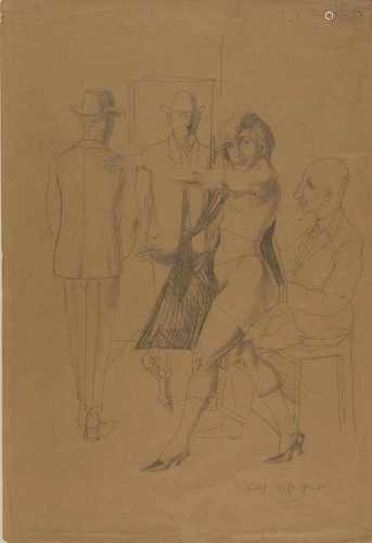 Rudolf Schlichter (Calw 1890 - 1955 Munich), Untitled, 1918Untitled, 1918Pencil on brownish paper.