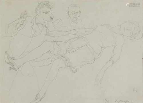 Rudolf Schlichter (Calw 1890 - 1955 Munich), Untitled (erotic drawing), first half of