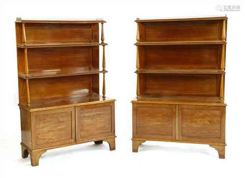 A pair of Regency-style bookcases,