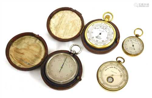 Four pocket barometers,