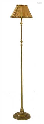 A French brass adjustable standard lamp,