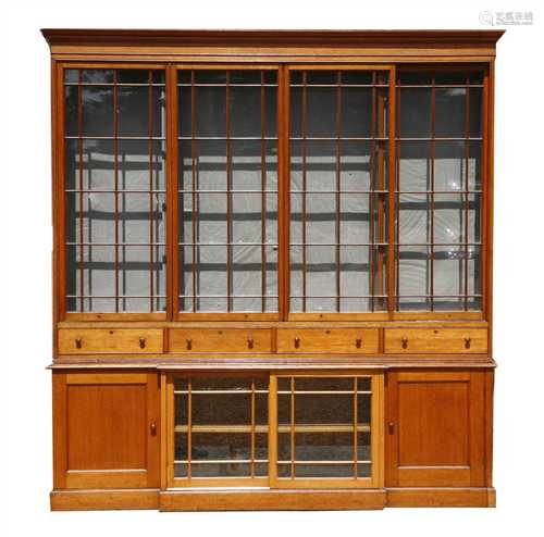 A large oak bookcase,