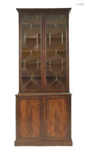 A George III mahogany bookcase,