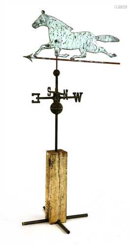 A copper weathervane,