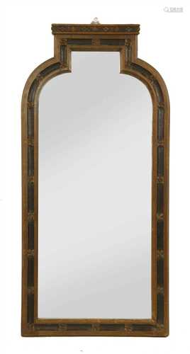 A Gothic Revival oak mirror,