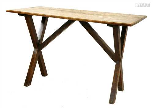 An oak tavern table,