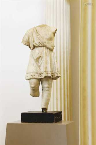 A Roman white marble torso of a child,