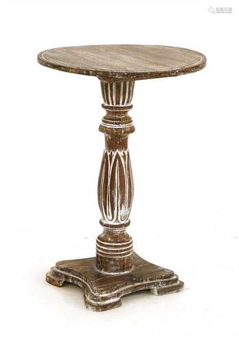 A limed lamp table,