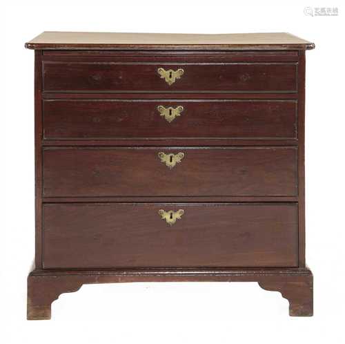 A George I mahogany bachelor's chest,