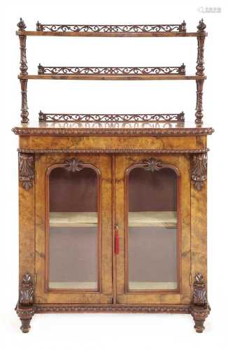 A Victorian walnut chiffonier,