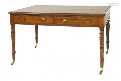 A mahogany library table,