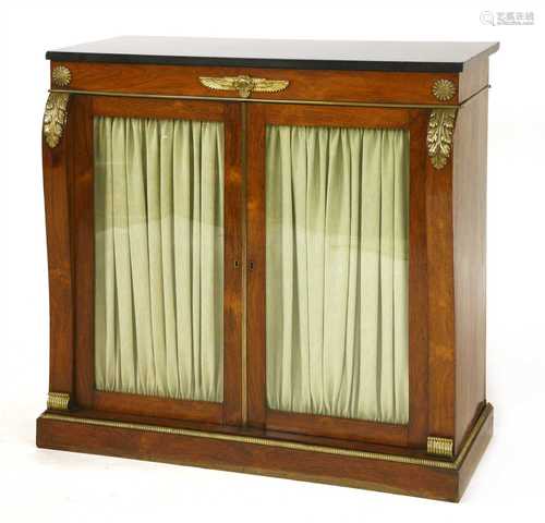 A Regency rosewood side cabinet,