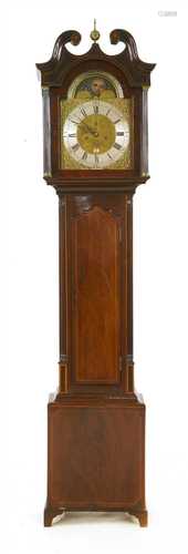 A strung mahogany eight-day longcase clock,