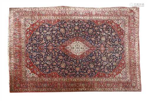 A fine Persian Kashan carpet,