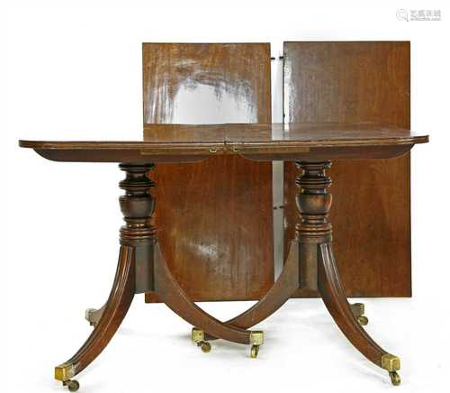 A mahogany dining table,