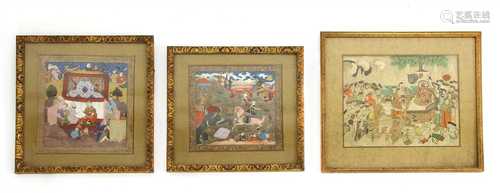 A pair of Indian Mughal paintings,