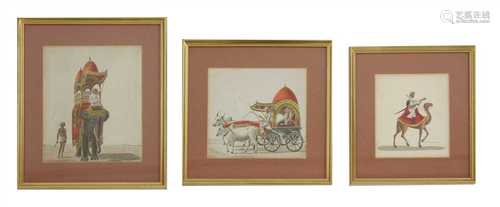 Three Indian gouaches