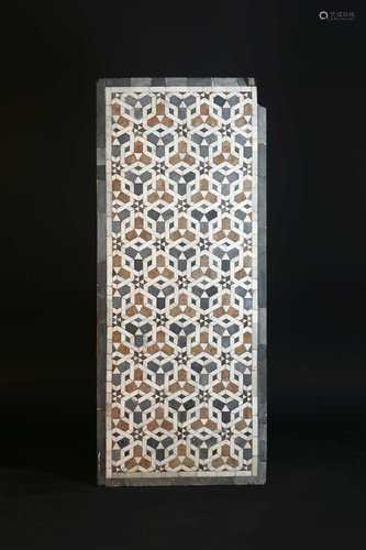 A Mamluk (15th-17th century CE) rectangular mosaic panel,