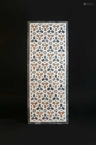 A Mamluk (15th-17th century CE) rectangular mosaic panel,