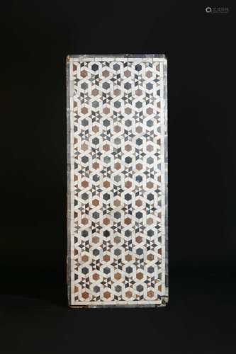 A Mamluk (15th-17th century CE) rectangular mosaic panel,