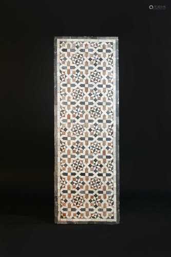 A Mamluk (15th-17th century CE) rectangular mosaic panel,