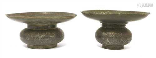 Two bidri ewer basins,