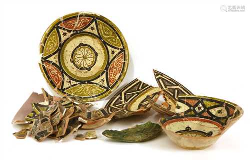 A Nishapur pottery dish,