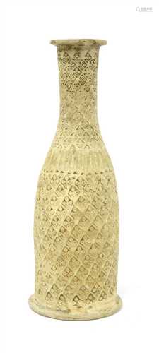 A Persian pottery bottle vase,