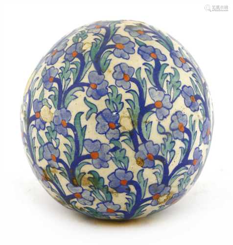 An Ottoman spherical hanging ornament,