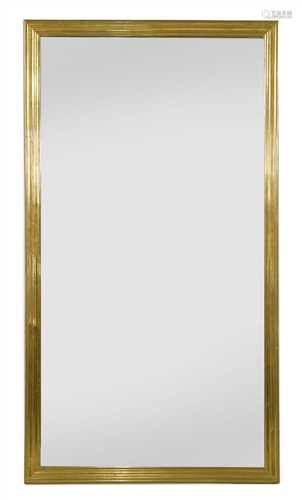 A large rectangular French bistro mirror,