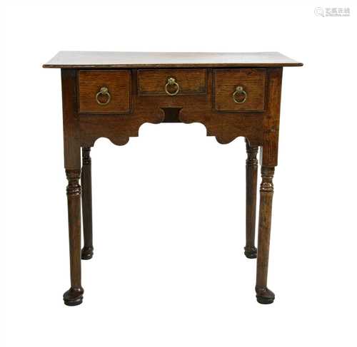 An oak lowboy,