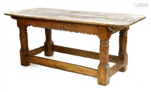 An oak refectory table,