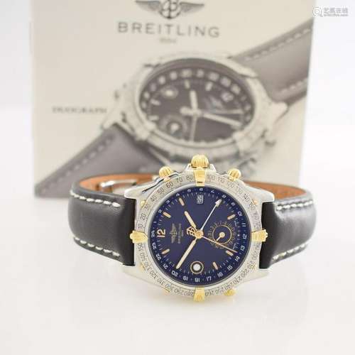 BREITLING Duograph gents wristwatch in steel